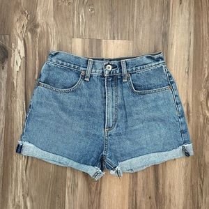 Rag & Bone cuffed high waisted denim shorts